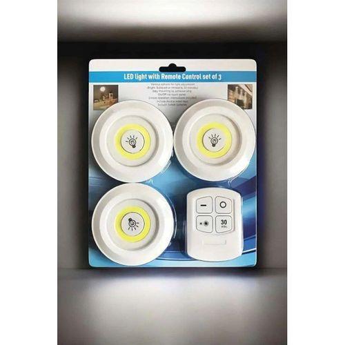 Mutfak Dolap Altı Işığı Uzaktan Kumandalı Yapışkanlı Kablosuz Pilli