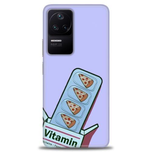 Xiaomi Poco F4 Kılıf HD Baskılı Kılıf - Vitamin + Tam Ekran Koruyucu