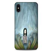 Apple iPhone XS Max Kılıf Depresyon (22) Tam Koruma Kılıfı Fuşya Bordo