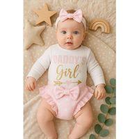 Daddy's Girl Bandanalı Kız Bebek Takımı