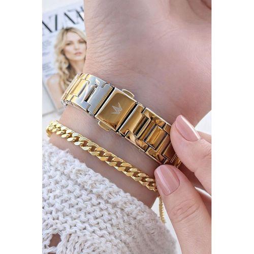 Wesse Elite Çelik Kordon Kararmaz Renk Atmaz Bayan Kol Saati 30Mt Suya Dayanıklı+Bileklik BLS1149.04