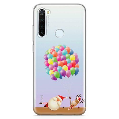 Xiaomi Redmi Note 8 Kılıf Balon Noel Geyik Arka Kapak Koruma Desenli Full Koruyucu