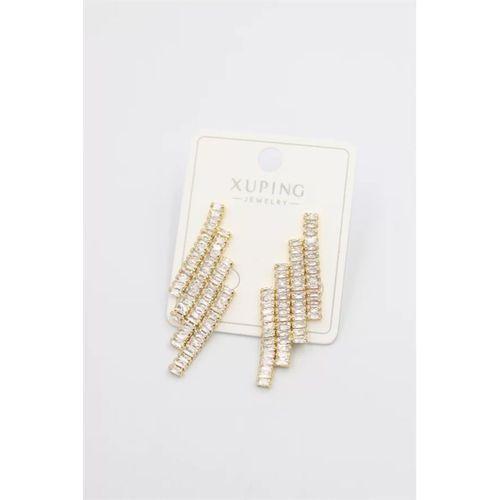 Baget Taşlı Küpe - Altın