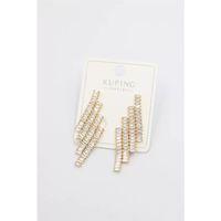 Baget Taşlı Küpe - Altın