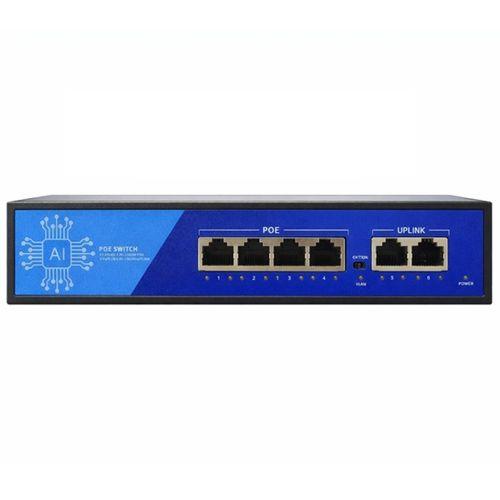 EZCOOL EZ-04PSF-FG 4PORT 4GE+2GE 65W F.GİGABİT POE SWİTCH