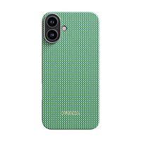 Apple iPhone 16 Plus Kılıf M-safe Şarj Özellikli Aramid Fiber Pitaka Ultra-Slim Classic Serisi Forest Green Kapak