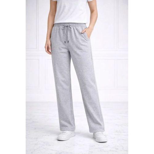 Düz Paça Beli Lastikli İpli Günlük Spor Eşofman Altı Rahat Fit - Gri