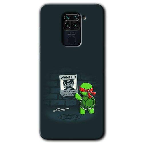 MRCİLETİSİM Xiaomi Redmi Note 9 Kılıf HD Desen Baskılı Arka Kapak + Temperli Cam - Kaplumbağa Avcısı