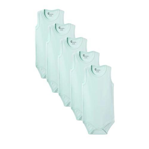 Yeşil Askılı Body Zıbın 7-12 YAŞ Çocuklar İçin (5 ADET) Alttan Çıtçıtlı Özel Gereksinimli