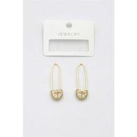 Taşlı Filkete Küpe - Altın