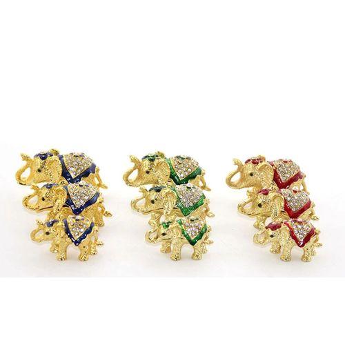 Taşlı 3'lü Fil Figürü Model 1