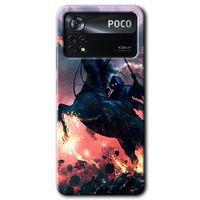 Poco x4 Pro Kılıf HD Desen Baskılı Arka Kapak + Temperli Cam - Bloodhorne