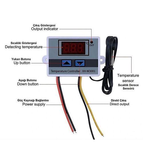 Zhltools XH-W3001 220V AC Dijital Termostat Akvaryum Kuluçka Modülü
