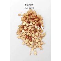 Oya Abiye Bileklik Kolye Pleksi Metalik Plastik Pul Altın Renk 8 gram 150 adet - BNC497
