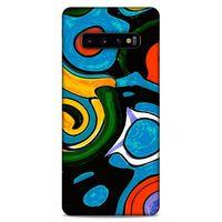 Lopard Samsung Galaxy S10 Plus Uyumlu Kılıf Soyut Sanat (24) Desenli Darbe Emici Kılıf
