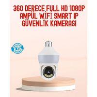 360° Full Hd Wi-fi Akıllı Ampül Kamera Gece Görüşlü