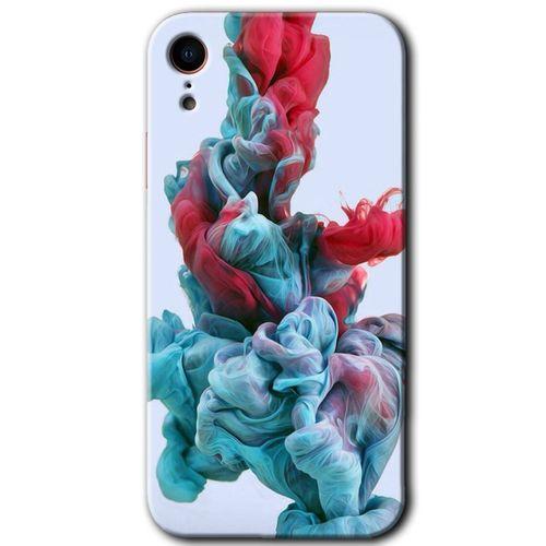 MRCİLETİSİM iPhone XR Kılıf Kapak - Renkli Karışım +Hayalet Ekran Yandan Gözükmez