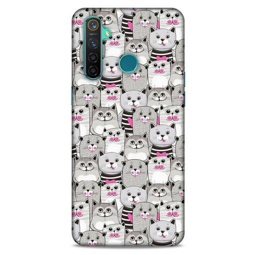 Lopard Oppo Realme 5 Pro Uyumlu Kılıf Kediler (32) Soft Silikon Kılıf Pembe Burun