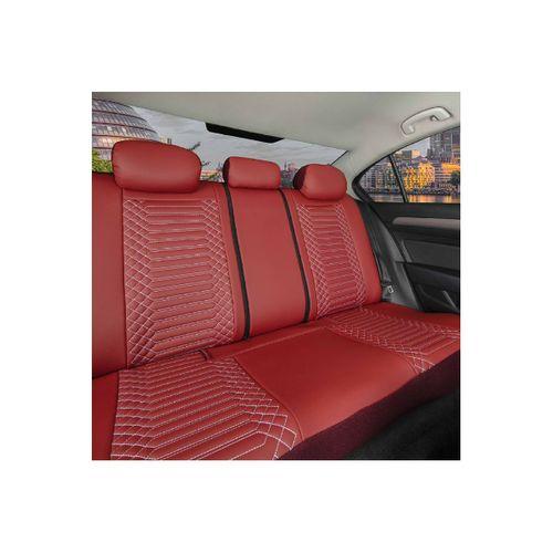Citroen C5 Lüx Full Deri Oto Koltuk Kılıfı Ön Arka Takım (Giydirme Tip) KIRMIZI
