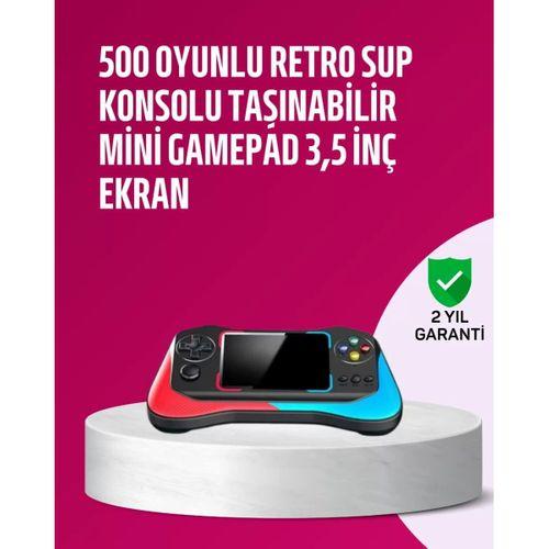 500 Oyunlu 3,5” Elde Taşınabilir Mini Oyun Konsolu – Şarjlı, Tv Bağlantılı