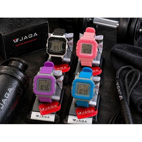 JAGA Unisex Dijital Çocuk Kol Saati 50 Mt Su Geçirmez Spor Silikon Kordonlu Alarm-Kronometreli JG.3
