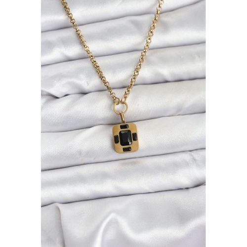 316L Çelik Zincir Gold Renk Vintage Model Kadın Kolye