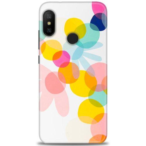 Xiaomi Mi A2 Lite Kılıf HD Baskılı Kılıf - Color Flowers + Tam Ekran Koruyucu