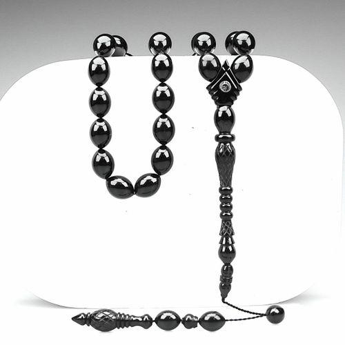 Oltu Taşı Özel Seri  İmame  Baklava Oyma   İşçilikli Tespih