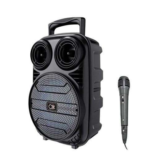 Rgb Işıklı Bluetooth Karaoke Hoparlör Mikrofonlu Usb Tf Kart Destekli Taşınabilir Speaker