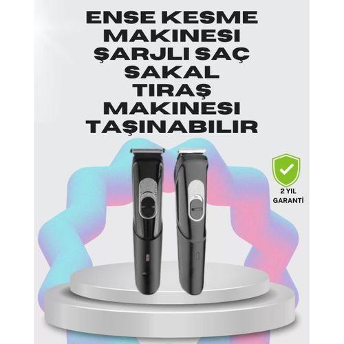 Taşınabilir Şarjlı Saç Sakal Tıraş Makinesi – 3 Taraklı, Sessiz Ve Ergonomik
