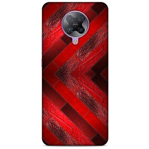 Xiaomi Poco F2 Pro Kılıf Patchwork (28) Arka Kapak Kırmızı Siyah