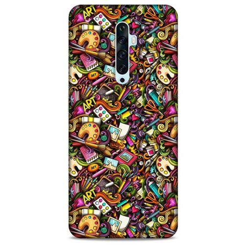 Graffitix (18) Desenli Silikon Kapak Oppo Reno 2z Kılıf
