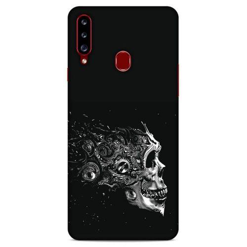 Lopard Samsung Galaxy A20s Uyumlu Kılıf Tattoo's (9) Kılıf Beyaz Siyah