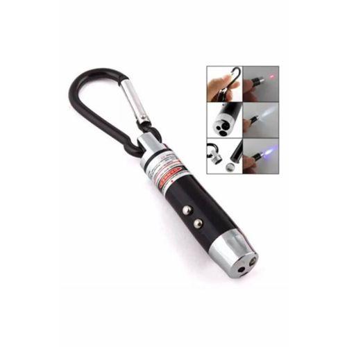 El Feneri Anahtarlık Işıklı Anahtarlık 3 Fonksyonlu Lazer Led Fener
