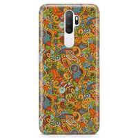 Oppo A5 2020 Kılıf Doodle Piknik Seti Arka Kapak Koruma Desenli Full Koruyucu