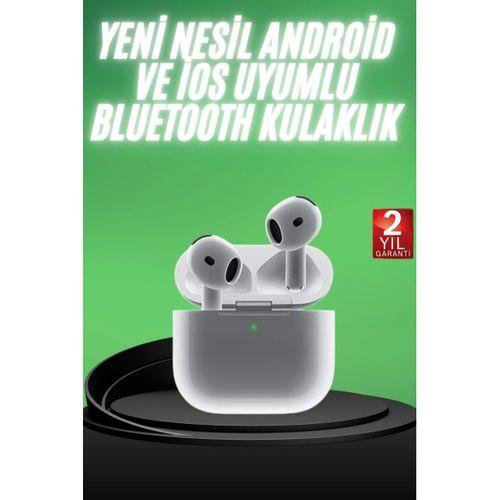Yeni Nesil Bluetooth Kulaklık Beyaz Çağrı Cevaplayabilen Kablosuz