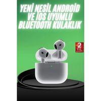 Yeni Nesil Bluetooth Kulaklık Beyaz Çağrı Cevaplayabilen Kablosuz