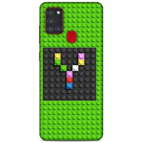 Lopard Samsung Galaxy A21s Uyumlu Kılıf BloX (36) Glitter Kılıf Y Harfi