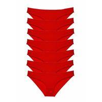 7 adet Süper Eko Set Likralı Kadın Slip Külot Kırmızı