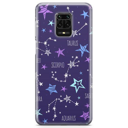 Xiaomi Redmi Note 9 Pro Kılıf Horoskop Haritası Arka Kapak Koruma Desenli Full Koruyucu