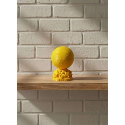 Mini Fıfa Futbol Topu Biblo Sarı Renk 10cm Spor Temalı Dekor