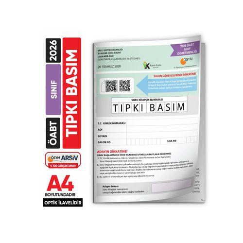 2026 MEB-AGS ÖABT Sınıf Öğretmenliği ÖSYM Tıpkı Basım Kitapçığı Türkiye Geneli Deneme