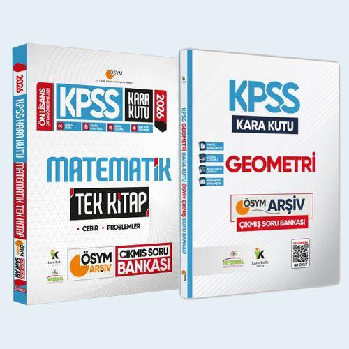 2026 KPSS Önlisans Kara Kutu TEK KİTAP Matematik ve Geometri ÖSYM Çıkmış Soru Bankası 2li SET Özetli