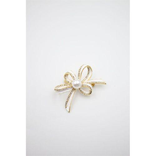 Çiçek Broş - Altın