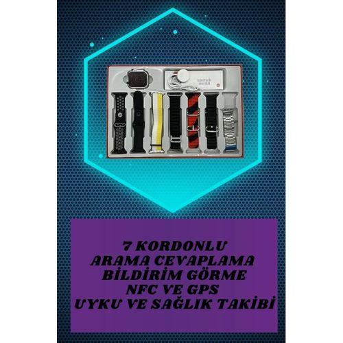 7 Kordonlu Akıllı Saat Ve Kulaklığı Bluetooth Bağlantılı Android Ve İos Uyumlu