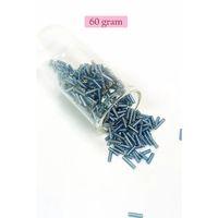 Uzun Boru Kesme Boncuk Çap 2mm Uzunluk 10 mm - 60 Gram - Camgöbeği Mavi - BNC267