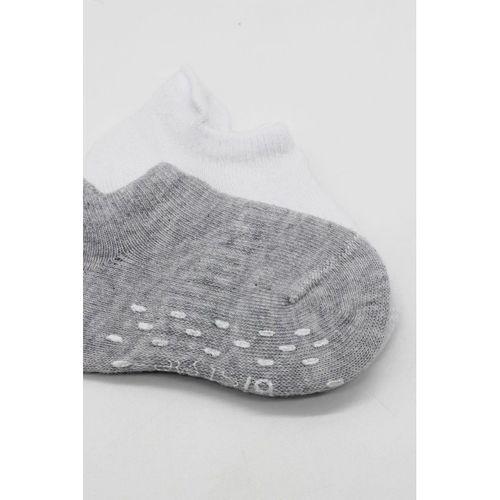 Bistyle Bistyle 2'Li Sneakers Kaymaz Basic Penye Çorap BS20103 Gri Beyaz