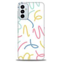 Samsung Galaxy M13 Kılıf HD Baskılı Kılıf - Renkli Çizgiler + Tam Ekran Koruyucu