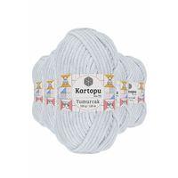 5 Adet Yumurcak Kadife El Örgü İpi Açık Gri K919