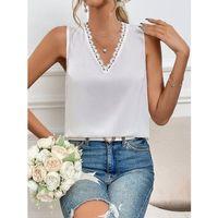 Kadı Askılı V Dantel Yakalı Sırttan Bağcıklı Sandy Bluz